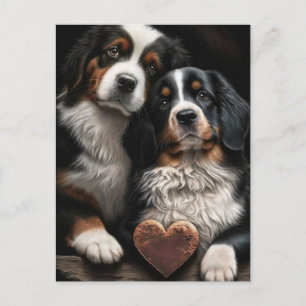 Valentine/Anniversary Dogs Greeting Postcard