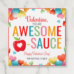 Valentine Applesauce Tag