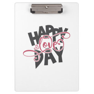 Valentine Art Happy Love Day Clipboard
