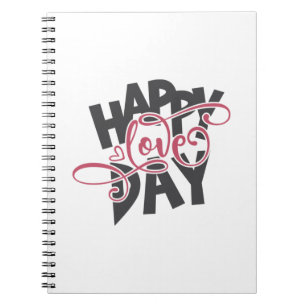 Valentine Art Happy Love Day Notebook