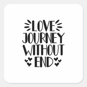 Valentine Art Love Journey Without End Square Sticker