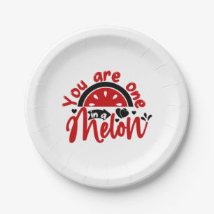 Valentine Art You Are One In A Melon Paper Plate