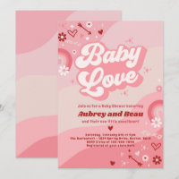 Valentine Baby Shower Groovy Baby Love Baby Shower