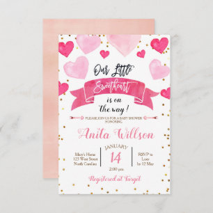 Valentine Baby shower Our Little Sweetheart Invitation