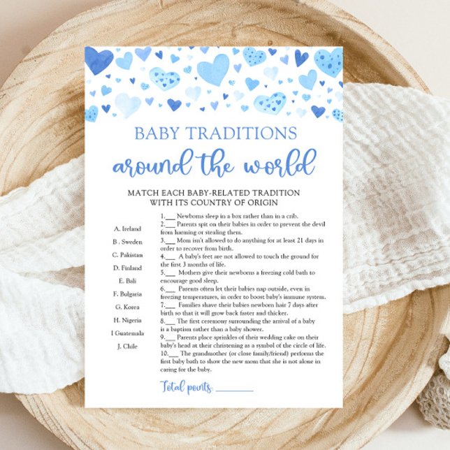 Valentine Baby Traditions Around The World Game Invitation (Creator Uploaded)