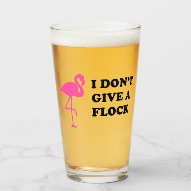 Valentine Bachelorette bridesmaids flamingo beer Glass (Front Filled)