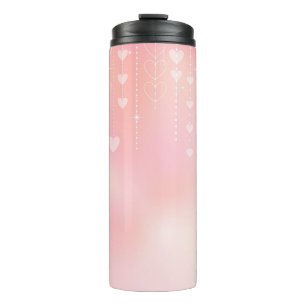 Valentine background bokeh hearts thermal tumbler