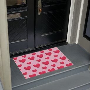Valentine Background With Heart Love    Doormat