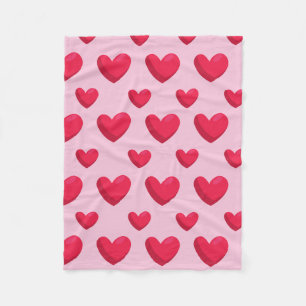 Valentine Background With Heart Love Fleece Blanket