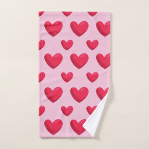 Valentine Background With Heart Love Hand Towel