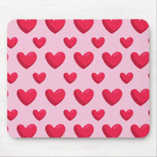 Valentine Background With Heart Love              Mouse Pad
