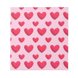 Valentine Background With Heart Love       Notepad