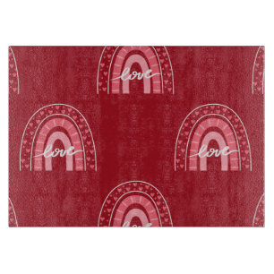 Valentine Background With Hearts Love Cutting Board