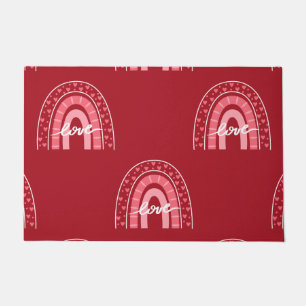 Valentine Background With Hearts Love    Doormat