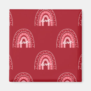 Valentine Background With Hearts Love Magnet