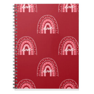 Valentine Background With Hearts Love Notebook
