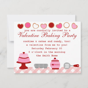 Valentine Baking Party Invitation
