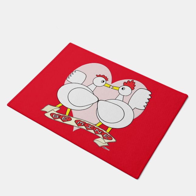 Valentine Be Mine Doormat (Angled)