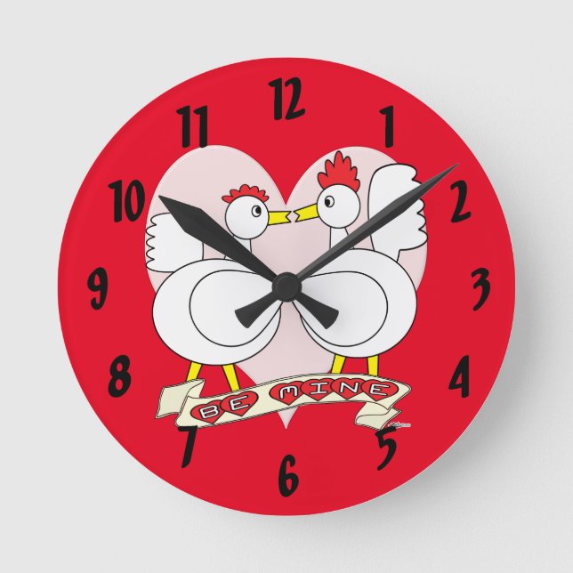 Valentine Be Mine Round Clock (Front)