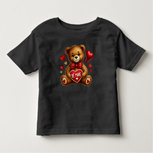 Valentine Be Mine Teddy Bear Red Toddler T-Shirt