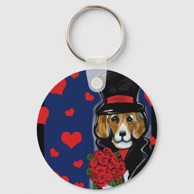 VALENTINE BEAGLE KEY RING (Front)