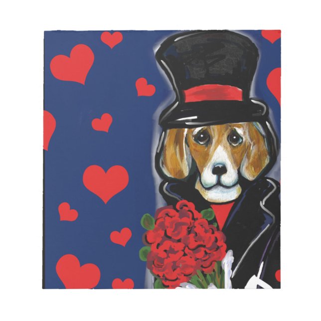 VALENTINE BEAGLE NOTEPAD (Front)