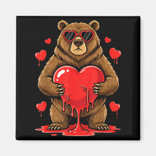 Valentine bear lover cute valentines day magnet