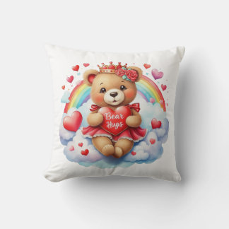 Valentine Bear Throw Pillow