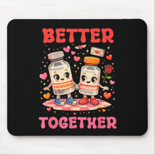 Valentine Better Together Nurse Nk Bow Rn Pct Cna Mouse Pad