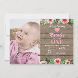 Valentine Birthday Our Little Sweetheart Invitation