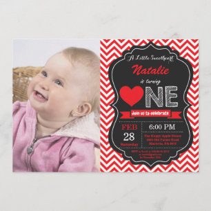 Valentine Birthday Our Little Sweetheart Invitation