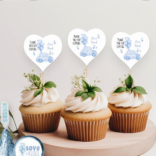 Valentine Birthday Party Blue Balloons and Car Heart Sticker