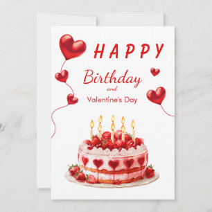 Valentine Birthday Wishes for Sweethearts Holiday Card