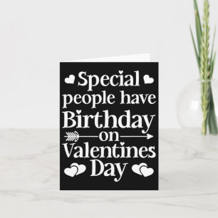Valentine Birthday Women Girls Born On Valentines Card