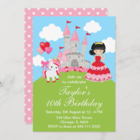Valentine Black Hair Princess Unicorn Birthday
