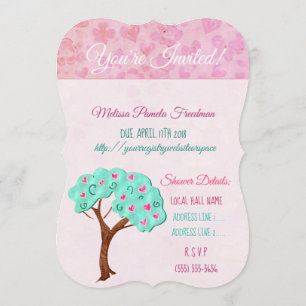 Valentine Blossoms Adorable BABY BRIDAL SHOWER Invitation