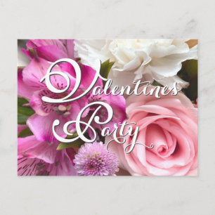 Valentine Bouquet Party Postcard