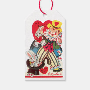 Valentine Boy with Rabbit Heart Gift Tags