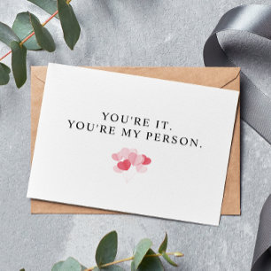 Valentine Boyfriend Card. Forever Mine Card. Thank You Card