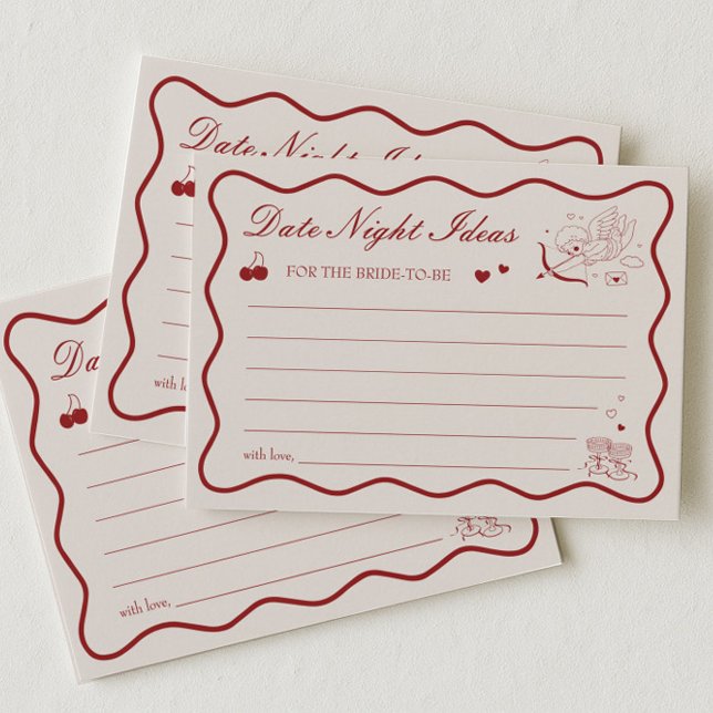Valentine Bridal Shower Date Night Ideas Card (Creator Uploaded)