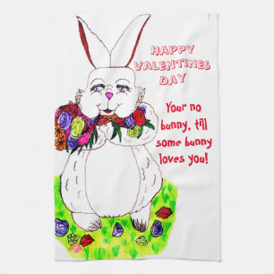 VALENTINE BUNNY LOVE towel