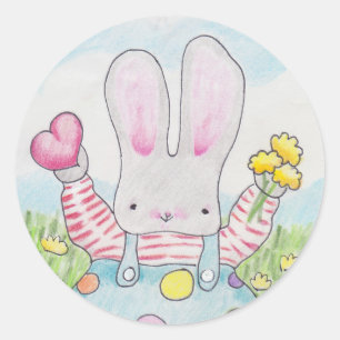 Valentine Bunny sticker