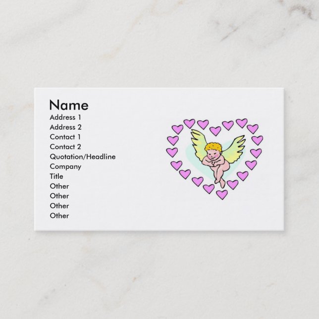 Valentine Business Card (Front)