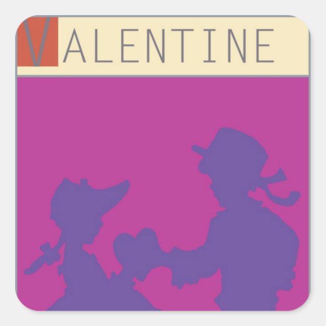 <Valentine> by Steve Collier Square Sticker (Front)