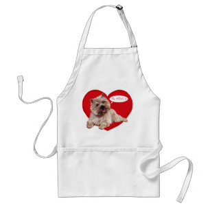 Valentine Cairn Terrier says Be Mine! Standard Apron
