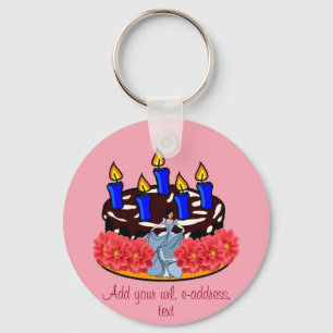 Valentine Cake Key Ring
