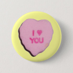 Valentine Candy Heart 6 Cm Round Badge