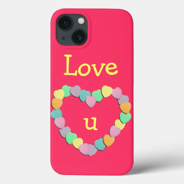 Valentine Candy Hearts Heart Case-Mate iPhone Case (Back)
