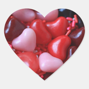 Valentine candy hearts heart sticker