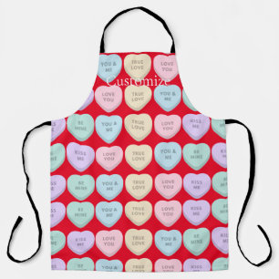 Valentine Candy Hearts Thunder_Cove Apron